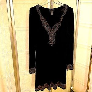 🌺Pretty, INC International Concept Black Beaded Dress in size XL